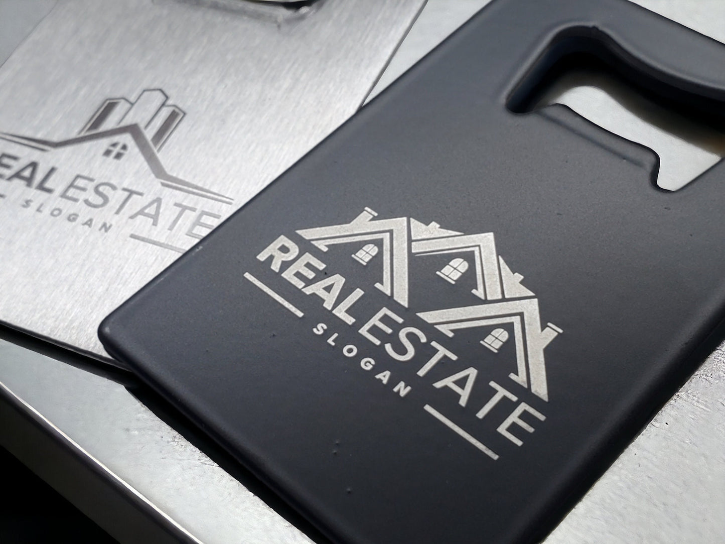 Logo Engraving For Realtor, Real Estate Logo Engraving, Custom Engraved Wallet Bottle Opener, Personalized, Custom Designs Or Send Your Logo