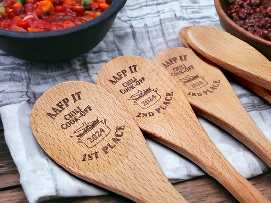 Chili Cookoff Spoon, Chili Cookoff Prizes, Chili Cook-off Award, Wooden Spoon, Personalized Mixing Spoon, Beechwood Spoon