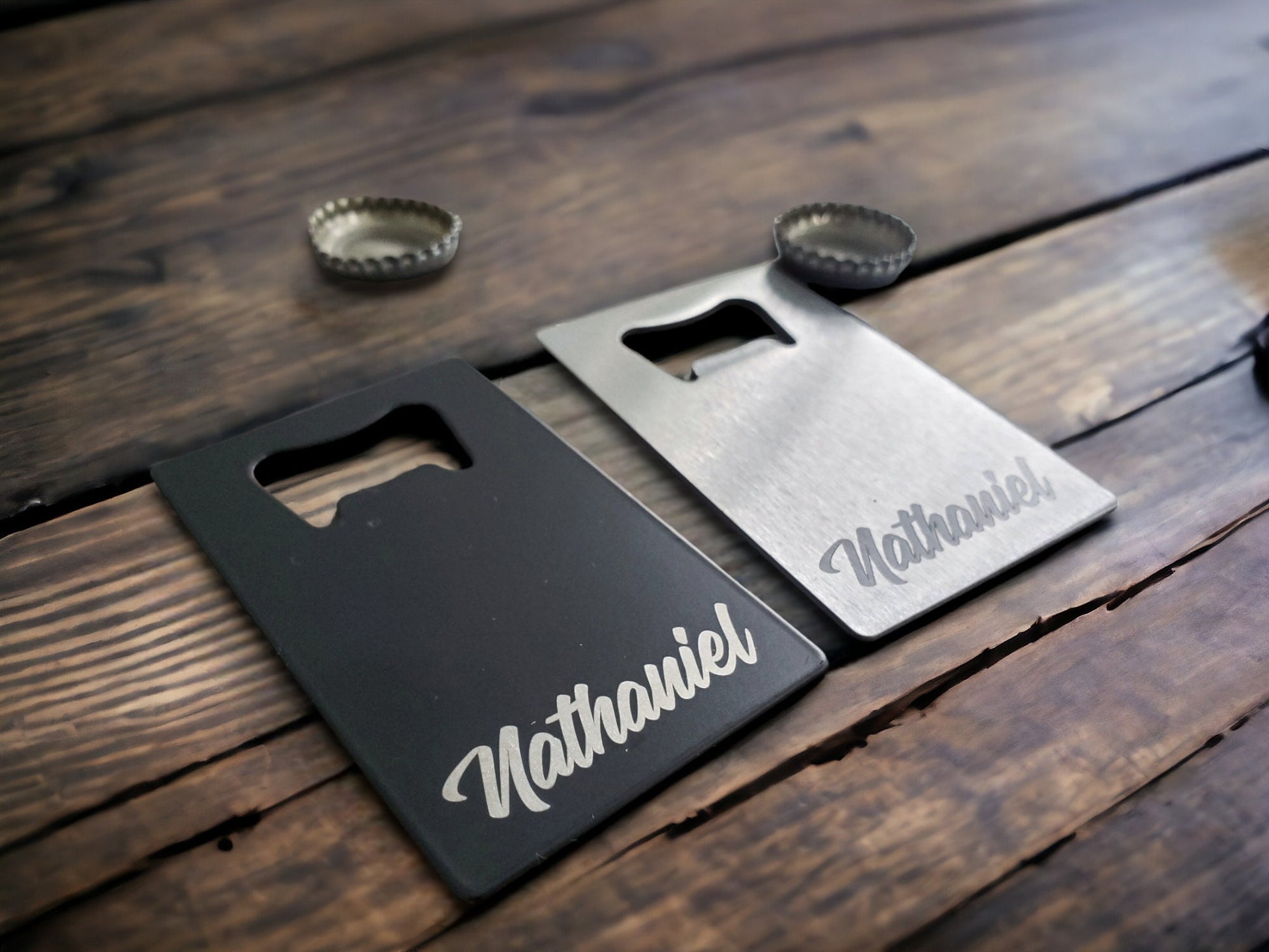 Custom Names Bottle Opener Personalized, Engraved Bottle Opener, Wallet Bottle Opener, Metal Bottle Opener, Size of a Credit Card