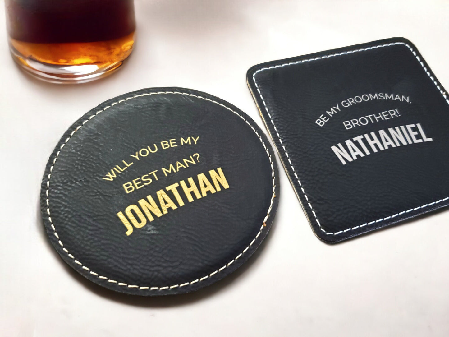 Groomsmen Proposal Gift Coaster, Be My Best Man Proposal, Will You Be My Groomsman Gift, Best Man / Groomsman / Officiant Proposal Gifts