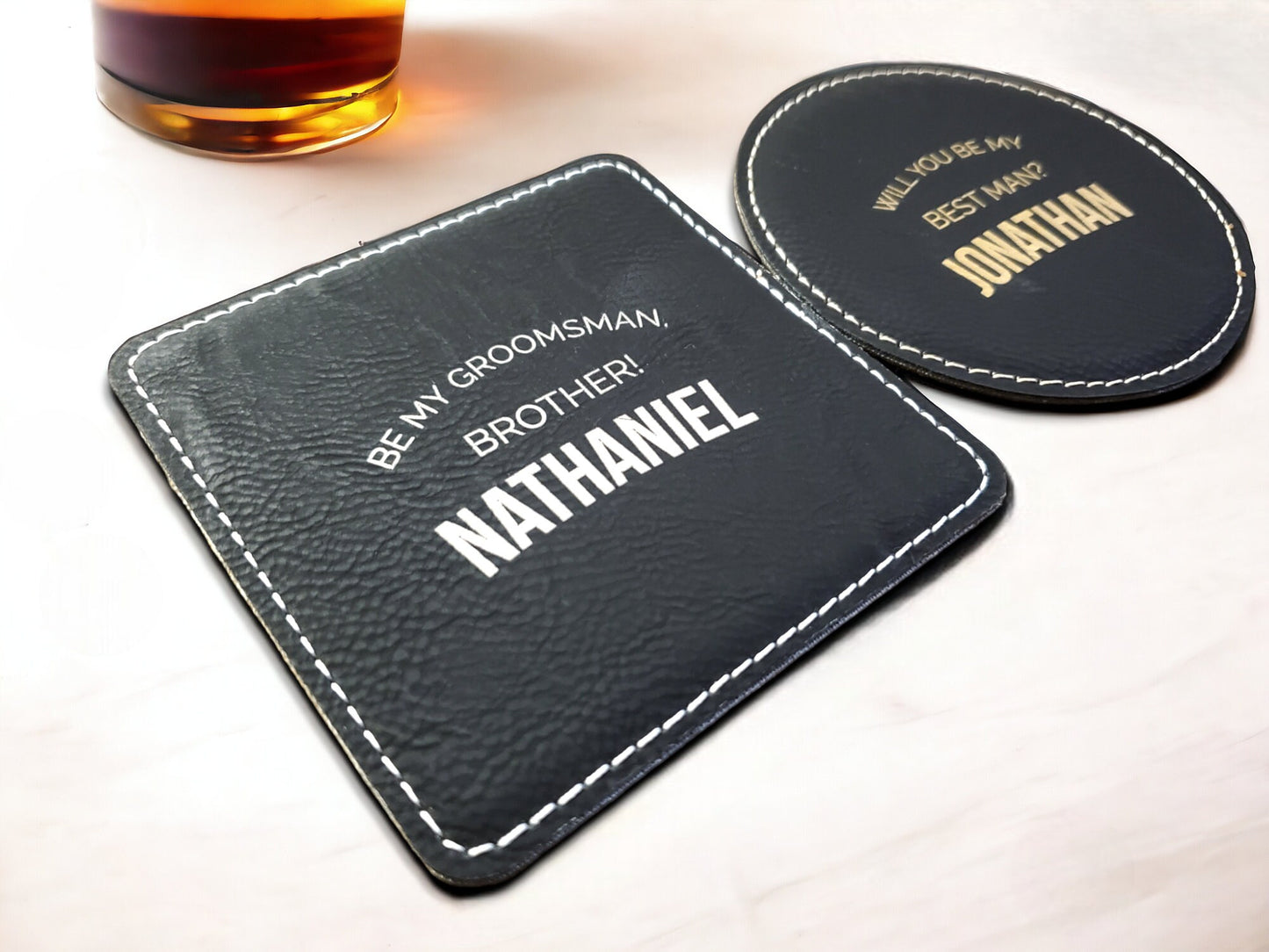 Groomsmen Proposal Gift Coaster, Be My Best Man Proposal, Will You Be My Groomsman Gift, Best Man / Groomsman / Officiant Proposal Gifts