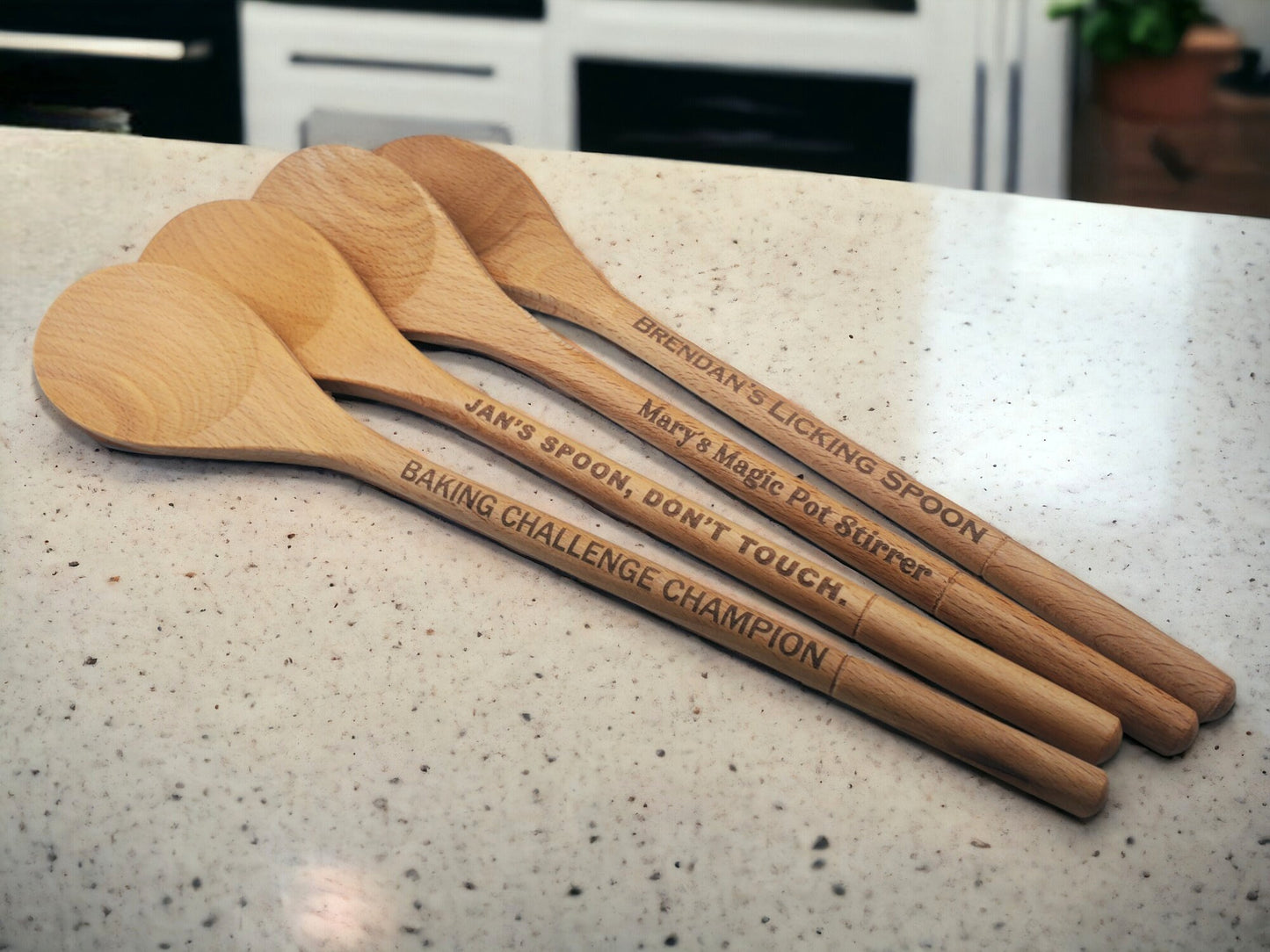 Spoon Handle Engraving, Best Gift For Mom, Grandma, Friends & Family, Personalized Engraved Wooden Spoon, Beechwood Spoon