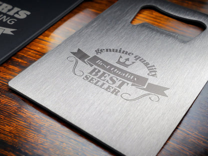 Custom Engraved Wallet Bottle Opener, Personalized, Fits In Your Wallet, Card Bottle Opener, Customize Our Designs Or Send Your Own Logo