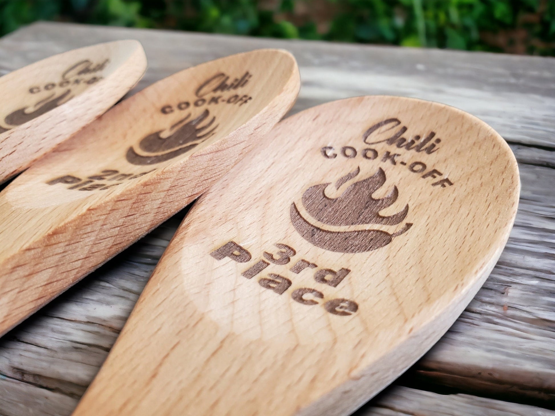 Engraved Chili Cookoff Spoon, Chili Cookoff Prizes, Chili Cook-off Award, Wooden Spoon, Personalized Spoon, Beechwood Spoon