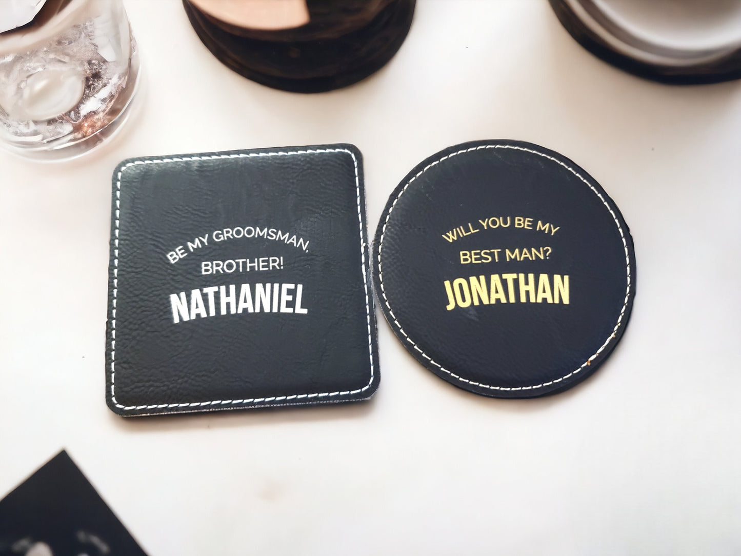 Groomsmen Proposal Gift Coaster, Be My Best Man Proposal, Will You Be My Groomsman Gift, Best Man / Groomsman / Officiant Proposal Gifts