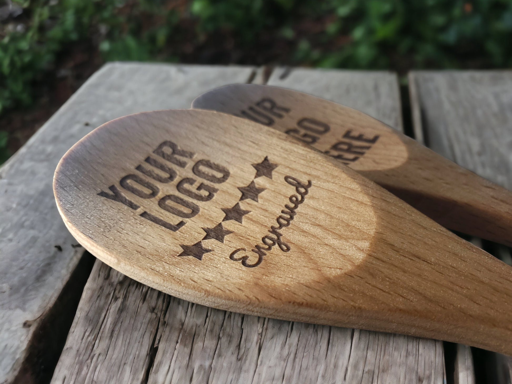 Custom Engraved Wooden Spoon, Send Us Your Logo Or Design, Wood Kitchen Mixing Spoon, Logo Engraving, Engraved Spoon With YOUR Logo