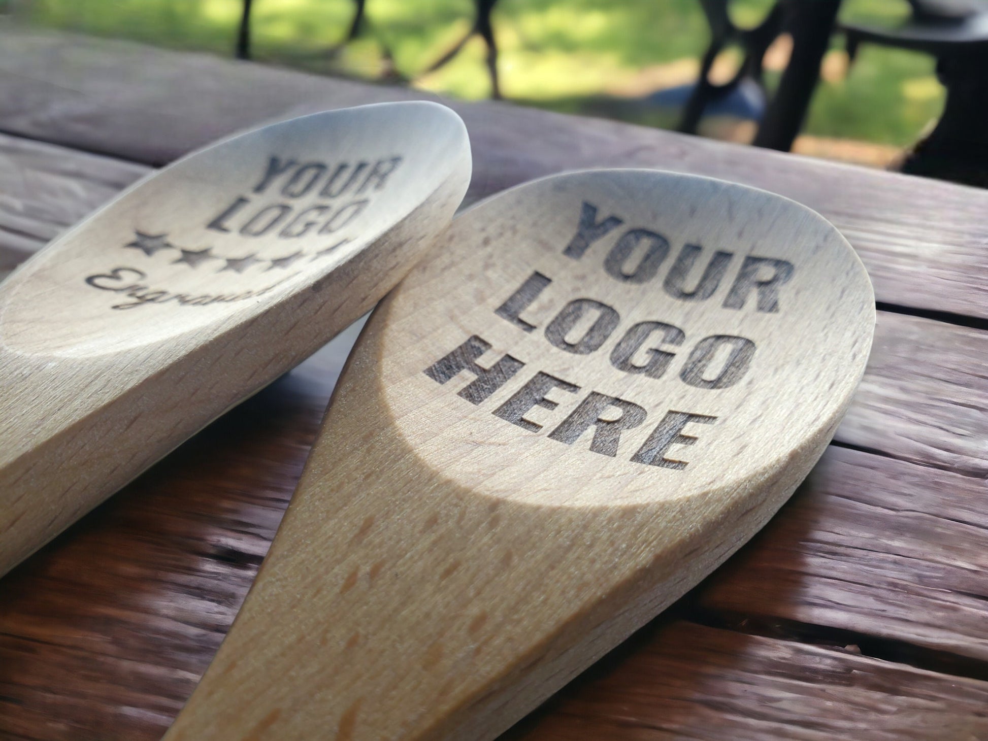 Custom Engraved Wooden Spoon, Send Us Your Logo Or Design, Wood Kitchen Mixing Spoon, Logo Engraving, Engraved Spoon With YOUR Logo