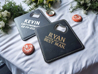 Groomsmen Asking Gifts, Bottle Opener Coaster, Groomsmen Proposal Gift, Will You Be My Groomsman, Groomsman Proposal, Groomsmen Gifts