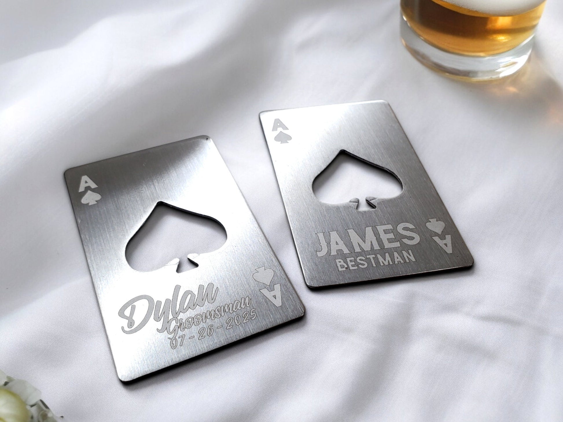 Groomsmen Proposal Gift, Bottle Openers, Will You Be My Groomsman, Ace Of Spades, Best Man, Groomsman Asking Gift, Personalized Names